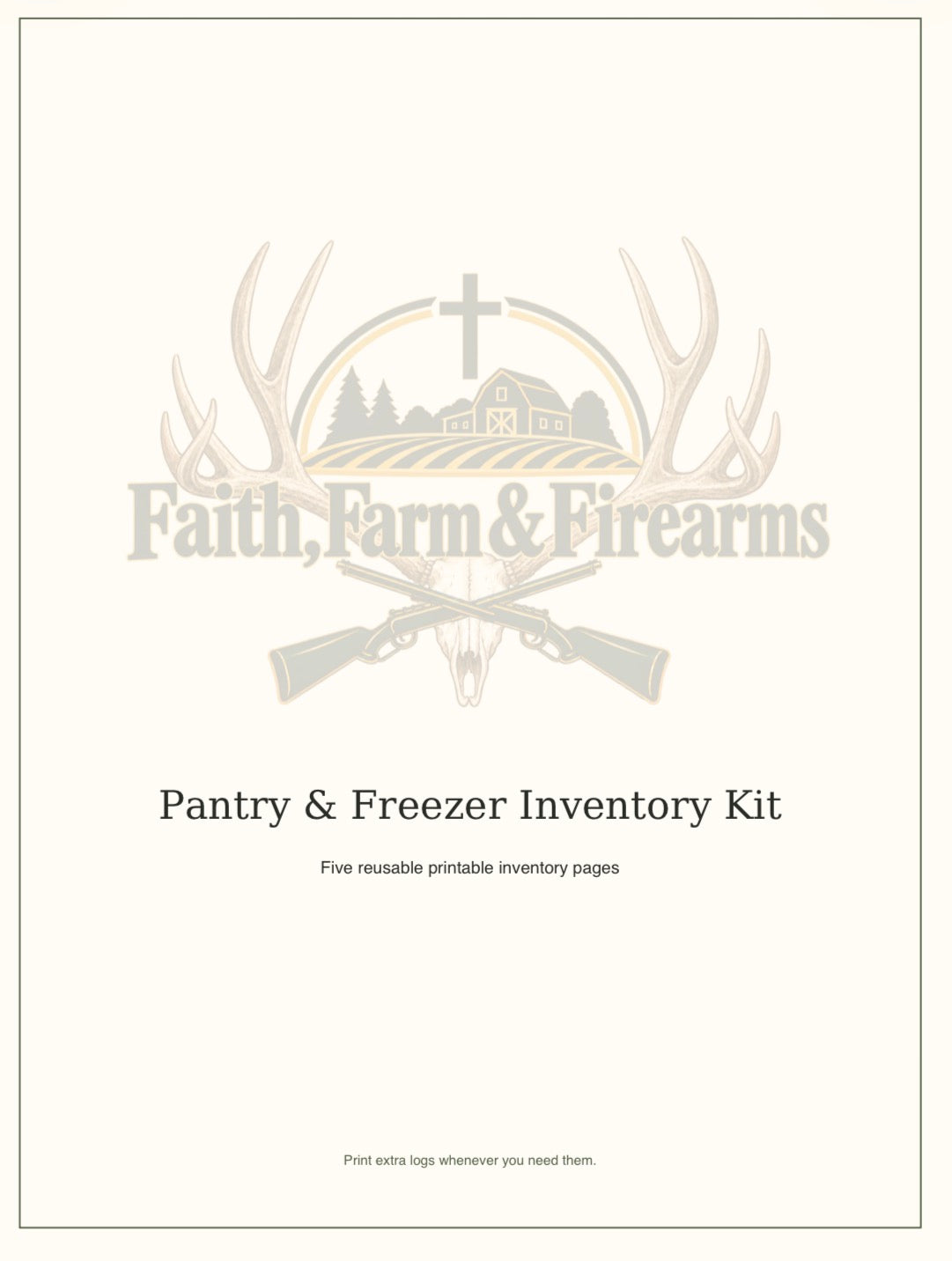 Pantry & Freezer Inventory Kit