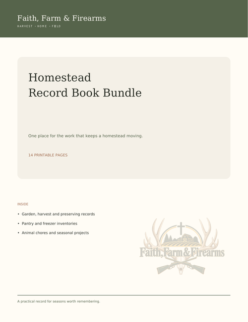 Faith, Farm & Firearms Homestead Record Book Bundle cover