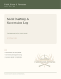 Faith, Farm & Firearms Seed Starting & Succession Log cover